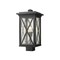 Z-Lite Brookside 1 Light Outdoor Post Mount Fixture, Black And Clear Seedy 583PHBS-BK - alternate 1